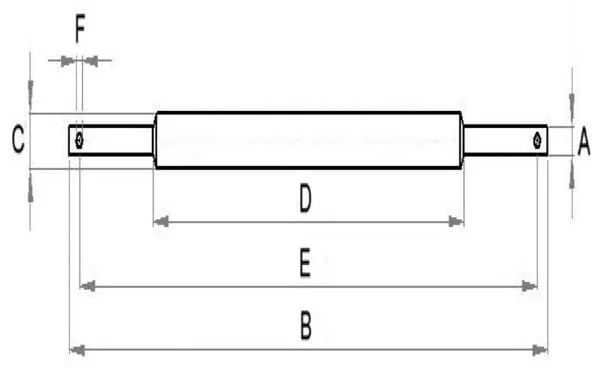 Kramp - SA4536KR - Lower Link Shaft 36x45x970mm