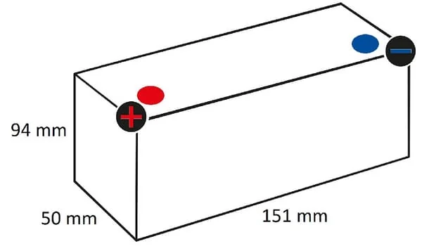 Kramp - SBA126KR - Battery 6 V 12 Ah, Closed Kramp