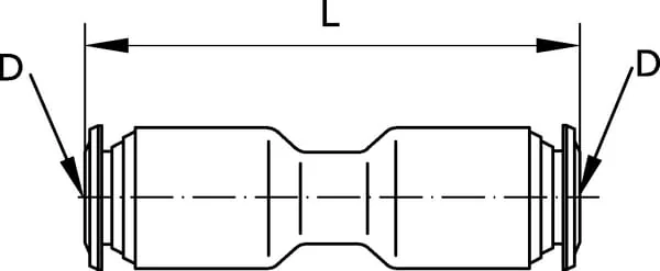 Kramp - SC6B - Straight Push-in Connector 6mm