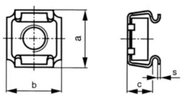 Kramp - SCNS61826 - Kramp Cage Nut M6 1.7-2.7 Zinc Plated - SCNS61826