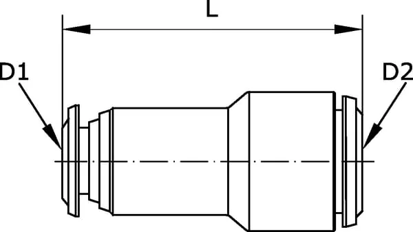 Kramp - SCR64B - Straight Reducing-Push-In 6 - 4mm