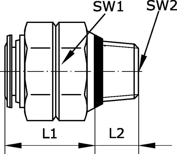 Kramp - SCSC614B - Straight Push-In Fitting 6x1/4"