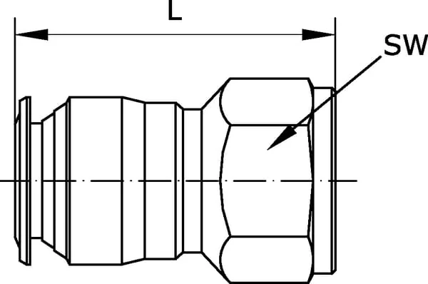 Kramp - SCSF818B - Straight Push-In Fitting 8x1,8"