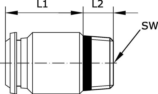 Kramp - SCSR814B - Straight Push-In Fitting 8x1/4"