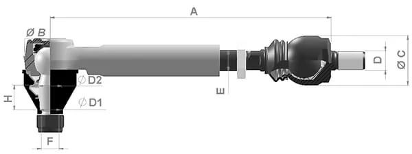 Kramp - SHP268KR - tie rod
