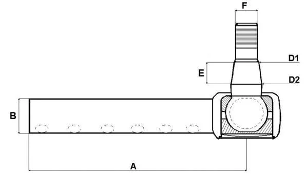 Kramp - SHP457KR - Kramp Tie Rod End