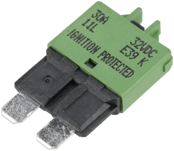 Kramp - SI25030 - Fuse Thermal Manual Reset 28V 30A Length 34.4mm Green E.T.A