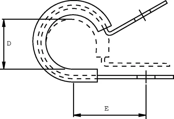 Kramp - SMSL4025 - Pipe Clamp 40-25mm, Metal With Rubber Insert