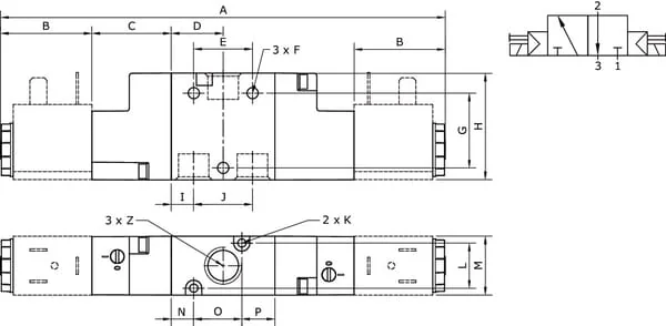 Kramp - SOV32B18 - Kramp 3/2-Way Solenoid Valve 1/8"