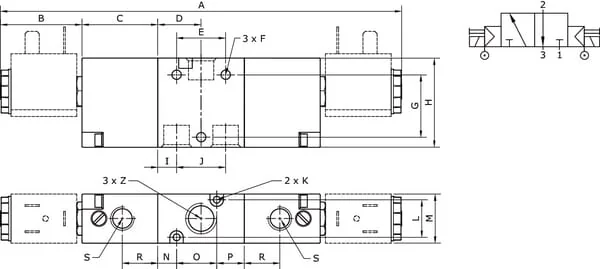 Kramp - SOV32BS14 - Kramp 3/2-Way Solenoid Valve 1/4"