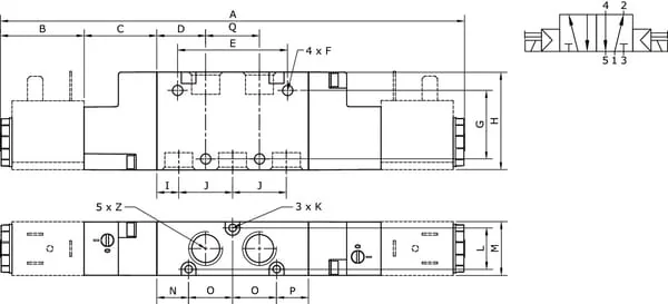 Kramp - SOV52B12 - Kramp 5/2-Way Solenoid Valve 1/2"