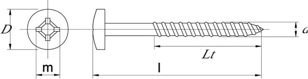 Kramp - SPL450P200 - Wood Screw 4x50mm PZ2 Pan Head, Kramp