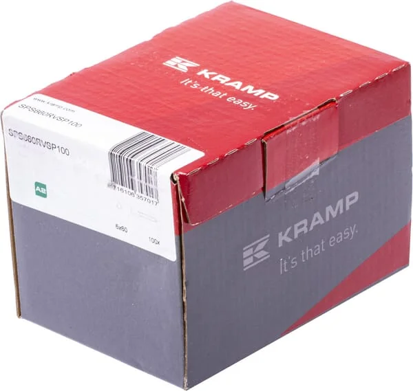 Kramp - SPS660RVSP100 - Chipboard Screw PVKK 6x60 Stainless Steel-A2