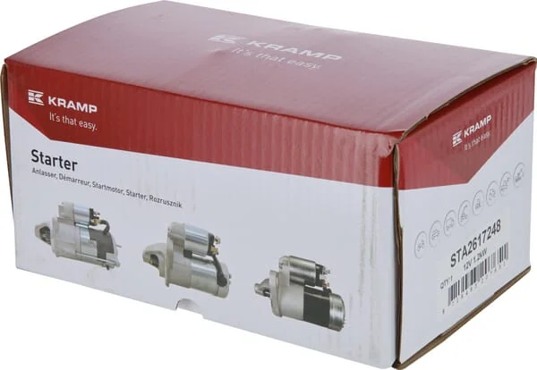 Kramp - STA2617248 - Starter 12V, 1.2KW, 8-Teeth, CW