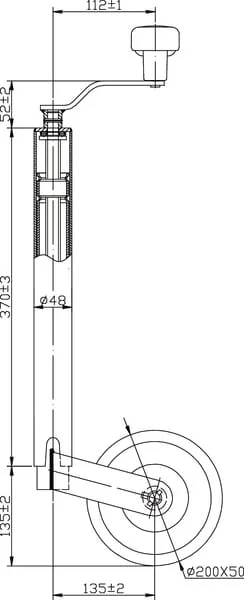 Kramp - STR1620 - Support Wheel 200x50