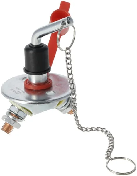 Kramp - SW10007KR - Battery Switch Round, Silver, Mini Type M10, 12-48V, 150A/1000A (5Sec), IP63