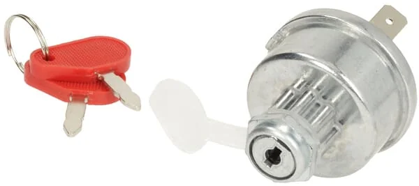 Kramp - SW10009KR - Ignition Switch With Key, 12/24V, 4 Positions, 16A, Blade Terminals