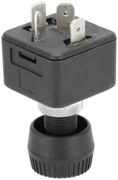 Kramp - SW10015KR - Rotary Switch, On-On-On, 12-24V, Blade Terminals, 6.3mm