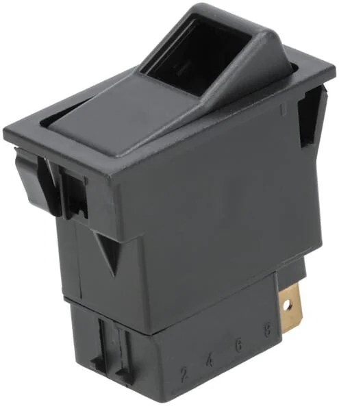 Kramp - SW10028KR - Rocker Switch, I-0, On-Off, 24V, 9-Pin, Function Lighting, With Bulb