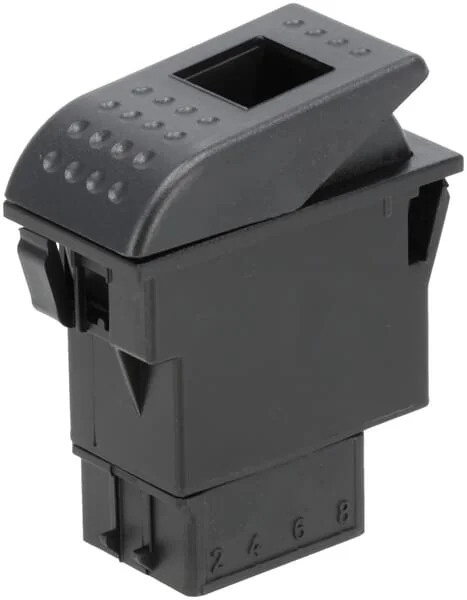 Kramp - SW10029KR - Rocker Switch, (I)-0-II, 8-Pin, Function Lighting, With Bulb
