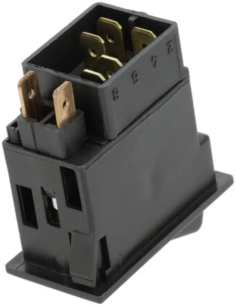 Kramp - SW10031KR - Rocker Switch, II+I-0, Off-On-On, 12V, 7-Pin, Locating Lighting, With Bulb