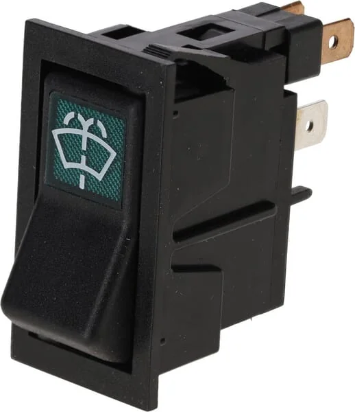 Kramp - SW10038KR - Rocker Switch, (I)-0, Off-Mom, 12V, 2-Pin, Windscreen Washer
