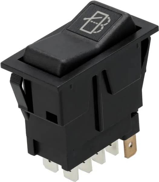 Kramp - SW10044KR - Rocker Switch, I-0-(II), On-On-Mom, 12V, 8-Pin, Rear Window Washer And Wiper
