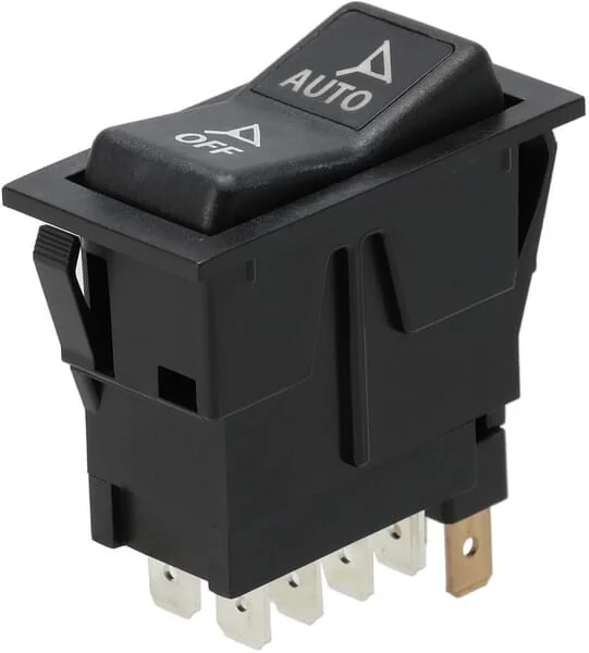 Kramp - SW10047KR - Rocker Switch, I-0-(II), On-On-Mom, 12V, 8-Pin, Steering System Options