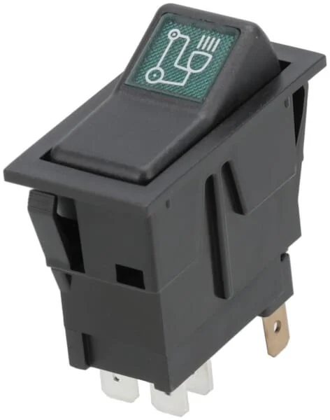 Kramp - SW10050KR - Rocker Switch, I-0, Off-On, 12V, 4-Pin, Auxiliary Headlight