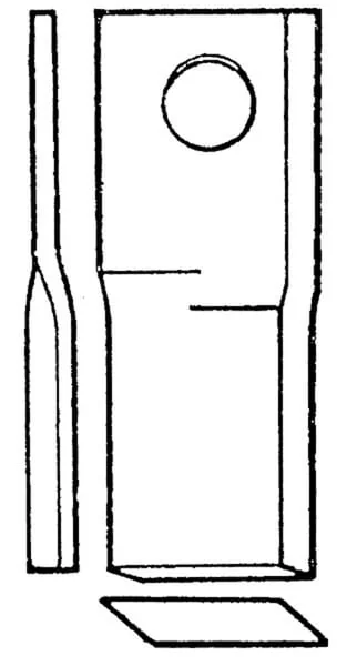 Kramp - T683LKR - Mower Blade LH 100x48x3mm Bore Diameter 23mm Suitable For Moertl 25 Pack