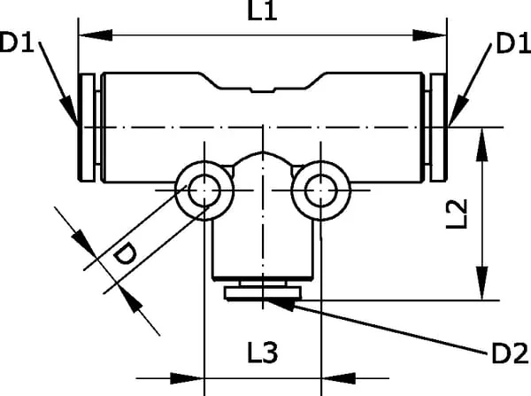 Kramp - TC121012P - Push-In T-Connector and Reducer
