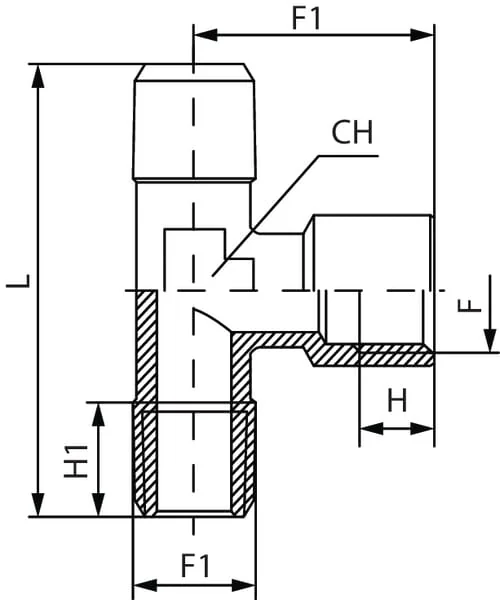 Kramp - TCMFM12 - Tee-Fitting