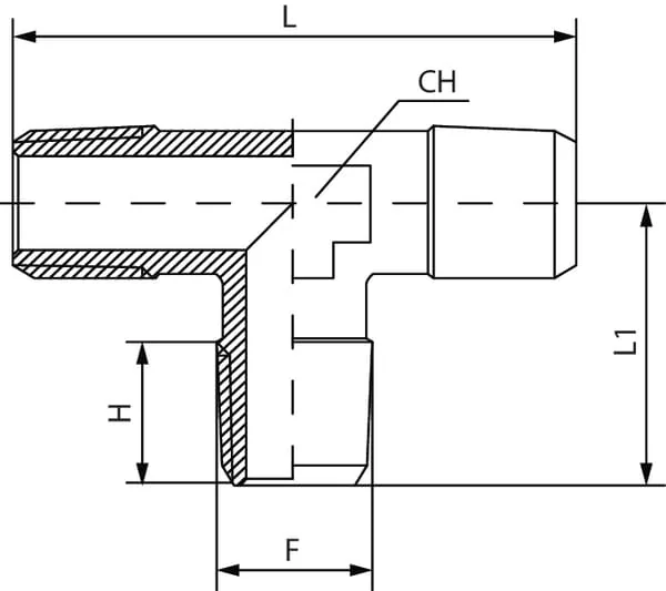 Kramp - TCMMM38 - Tee-Fitting