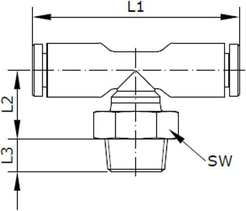 Kramp - TCRMT1014P - Push-In Fitting