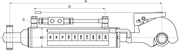 Kramp - Hydraulic Toplink Category 3 for Forkhead