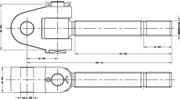 Kramp - TL3035200LKR - Knuckle Spindle m30x3.5l-20.0mm