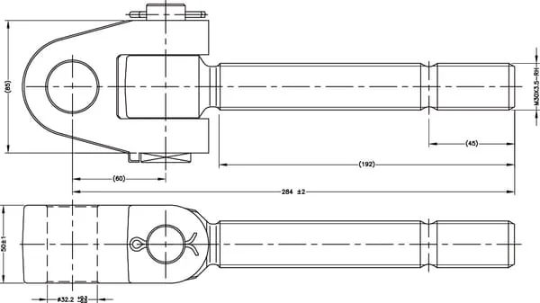 Kramp - TL3035320RKR - Spindle M30x3.5 R Cat. 3