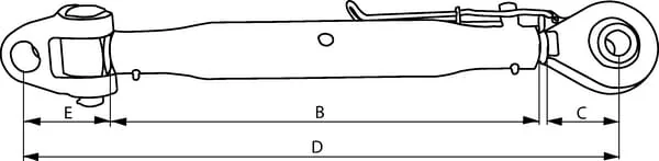 Kramp - TL400362803KR - Upper Link with Fork / Ball