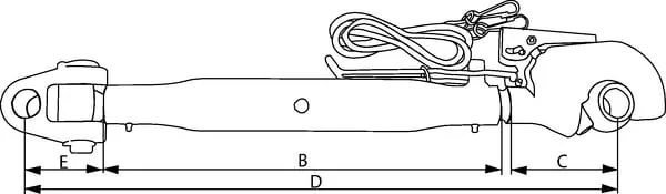 Kramp - TLC4003628033KR - Toplink Fork/Hook 400, M36 Cat. 2/3