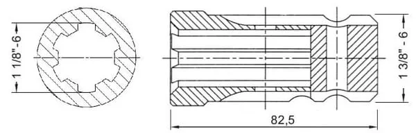 Kramp - TP245 - Kramp Adapter 1 1/8" - TP245