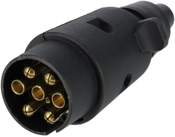 Kramp - TR00001KR - Trailer Plug 7-Pin, Plastic, 12V, Screw Terminals
