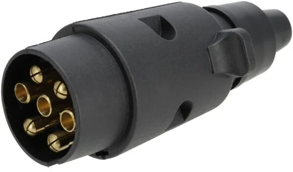 Kramp - TR00001KRPACK - Trailer Plug 7-Pin, Plastic, 12V, Screw Terminals, 10 Pcs