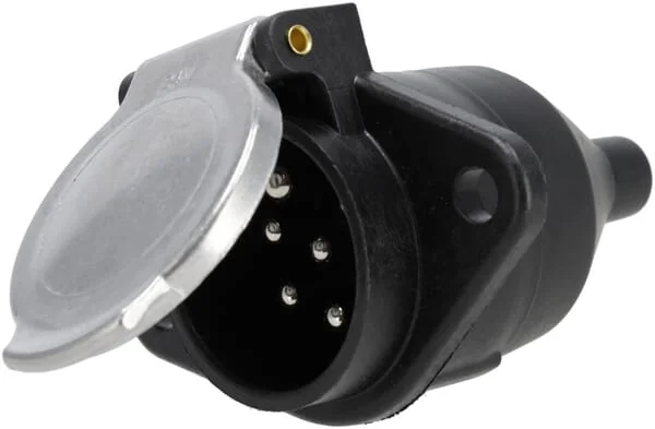 Kramp - TR00009KR - Trailer Socket 7-Pin, Metal Cap, 24V, Screw Terminals