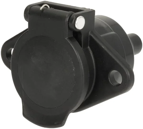 Kramp - TR00010KR - Trailer Socket 7-Pin, Plastic Cap, 24V, Screw Terminals