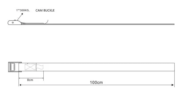 Kramp - TS25007 - Lashing Strap - Ratchet Strap, Type 25, Endless 1m