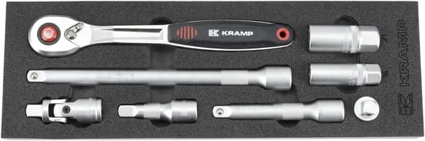 Kramp - TT800502 - Ratchet and Accessories 1/2" 8pcs