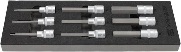 Kramp - TT800505 - Socket Set Hexagon Long 1/2" 9pcs