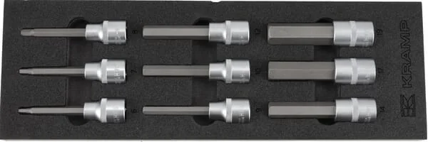 Kramp - TT800505 - Socket Set Hexagon Long 1/2" 9pcs