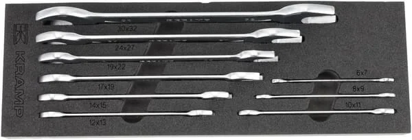 Kramp - TT801001 - Open Ended Spanner Set 9 pcs