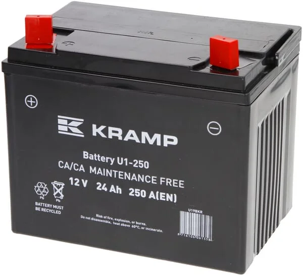Kramp - U19BKR - Battery 12 V 24 AH 250 A Sealed Kramp